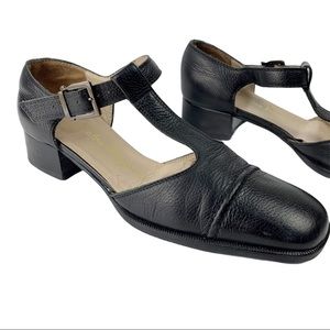 Salvatore Ferragamo Vintage T-Strap Cap Toe Shoes